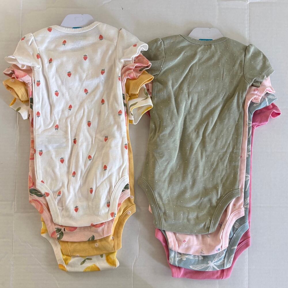 8 Carter Baby Girls Undershirts 12 Months - Picture 3 of 3